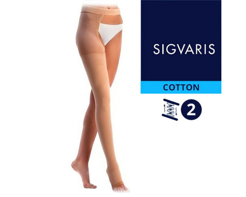 Чулок с застежкой на талии Sigvaris, хлопок, CM2, класс компрессии 2, Cotton