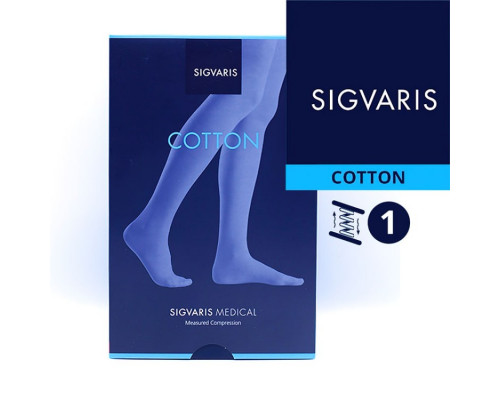 Чулки до паха, Sigvaris Хлопок, CO1, класс компрессии 1, Cotton
