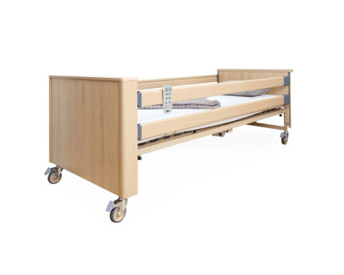 Кровать электрическая Burmeier Dali Standard c деревянными декоративными панелями