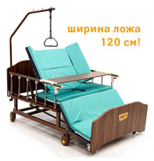 МЕТ REMEKS XL Механическая медицинская кровать для ухода за лежачими больными с  переворотом и туалетом,  с увеличенной шириной ложа
