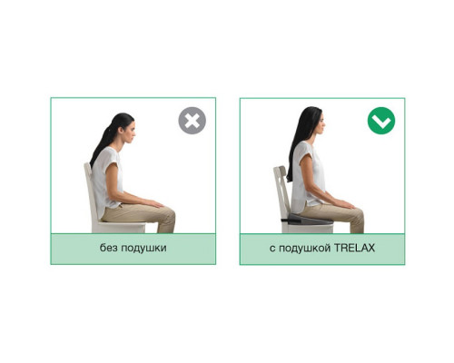 Подушка ортопедическая TRELAX Spectra Seat П17, серая